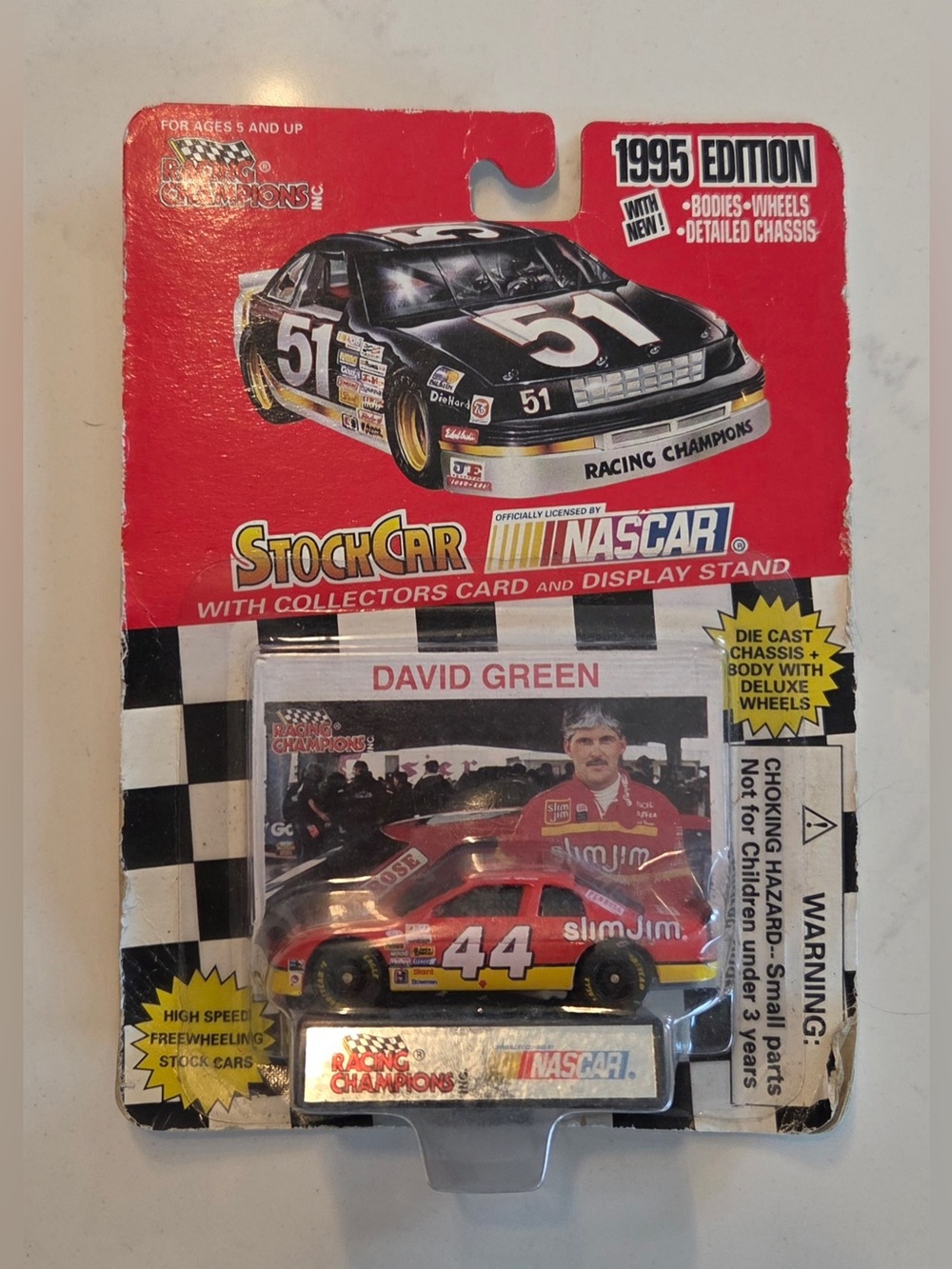 1995 David Green #44 Slim Jim 1:64 Die Cast Car